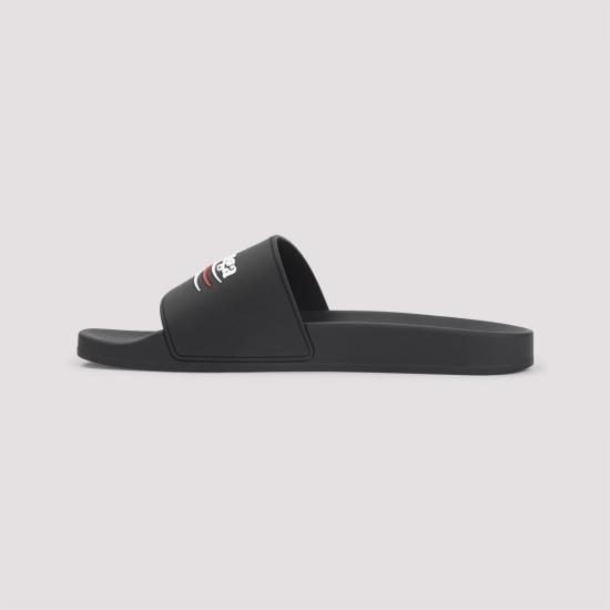 26FW 발렌시아가 풀 슬라이드 샌들 776818 W1S80 1096 BLACK WHITE RED - BALENCIAGA