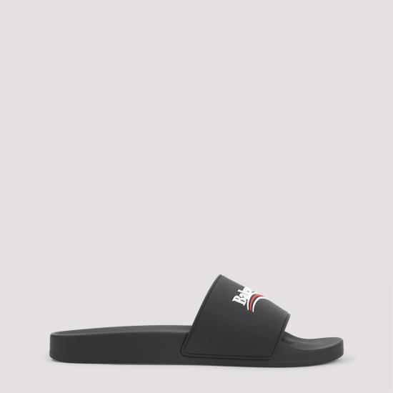 26FW 발렌시아가 풀 슬라이드 샌들 776818 W1S80 1096 BLACK WHITE RED