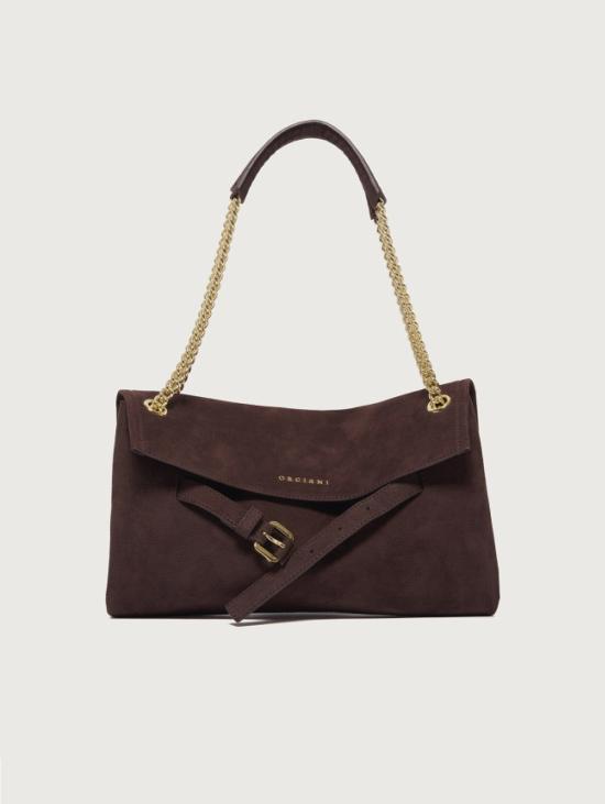 26FW 오르치아니 숄더백 Pelle Nabuk Burgundy 소재의 보르사 비너스 스몰