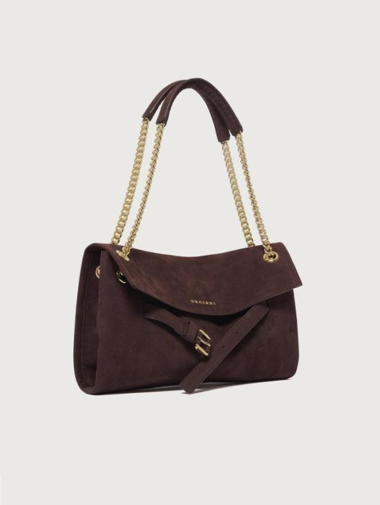 26FW 오르치아니 숄더백 Pelle Nabuk Burgundy 소재의 보르사 비너스 스몰 - ORCIANI
