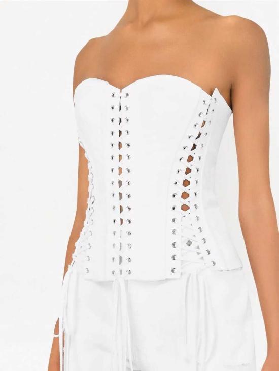 26SS 돌체앤가바나 탑 F751BTFUFLH W0800 BIANCO OTTICO - DOLCE & GABBANA