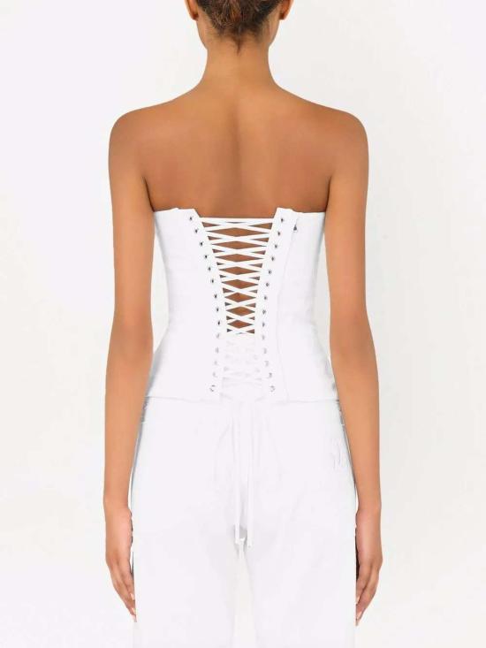 26SS 돌체앤가바나 탑 F751BTFUFLH W0800 BIANCO OTTICO - DOLCE & GABBANA