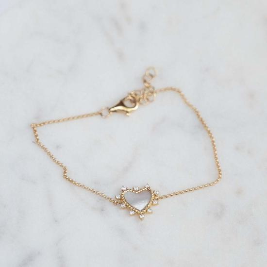  Vintage La Rose 바디 주얼리 빈티지 라로즈 걸레 하트 체인 팔찌 14k 골드