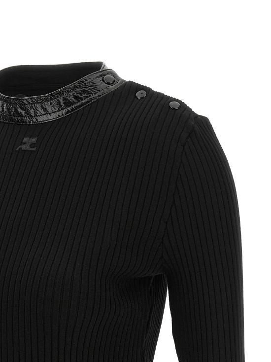 26FW 쿠레쥬 스웨터 326MPU285FI00019999 Black - COURREGES