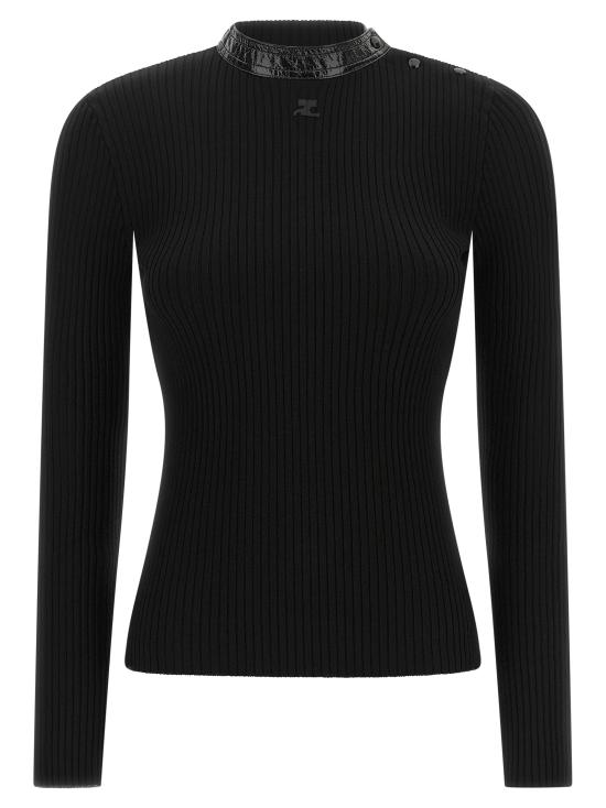26FW 쿠레쥬 스웨터 326MPU285FI00019999 Black
