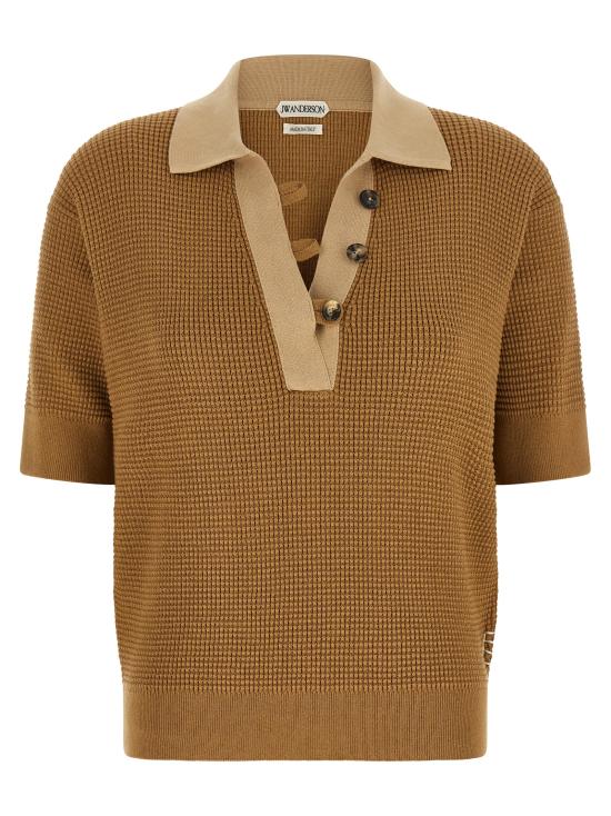 26FW JW앤더슨 폴로 티셔츠 KW1569YN0535175 Beige
