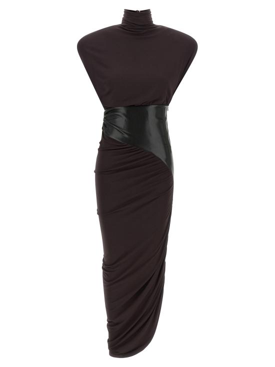 26FW 안다마네 미디 원피스 T200121ATJV053ROUGENOIR Bordeaux