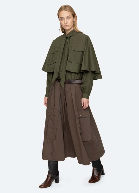  씨뉴욕 크롭 팬츠 AW26 048 KHAKI - SEA NY