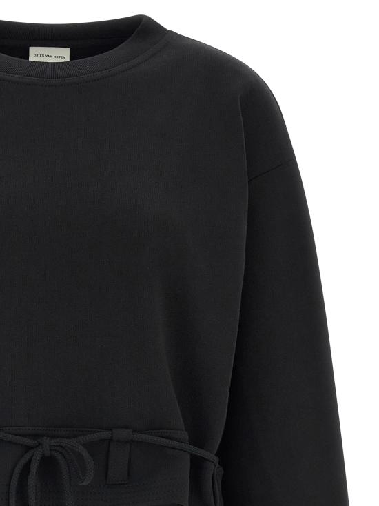 26FW 드리스 반 노튼 긴팔 티셔츠 2621311094610900 Black - DRIES VAN NOTEN