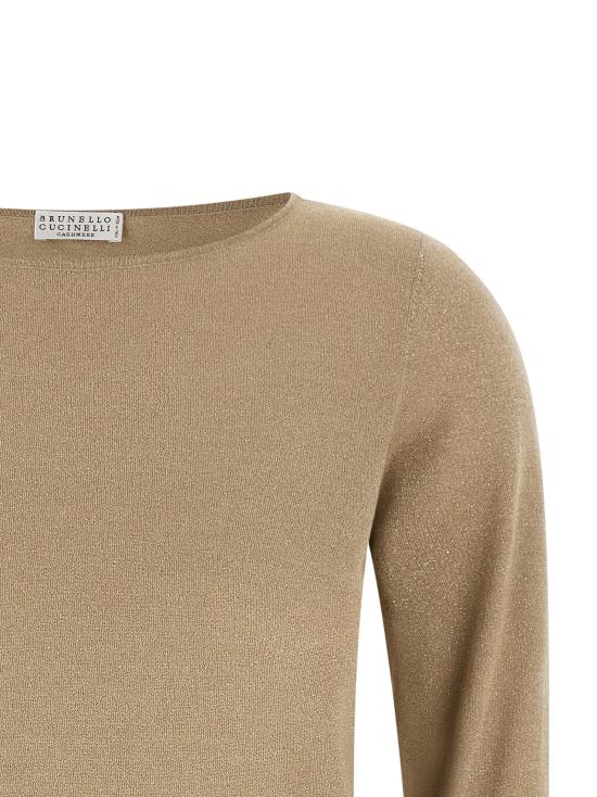 26FW 브루넬로 쿠치넬리 스파클링 캐시미어 실크 스웨터 M41800008C077 Beige - BRUNELLO CUCINELLI