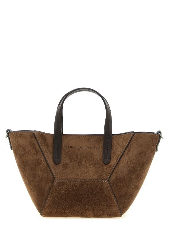 26FW 브루넬로 쿠치넬리 스웨이드 BC Duo 미니 백 MBDLD2675C9773 Brown