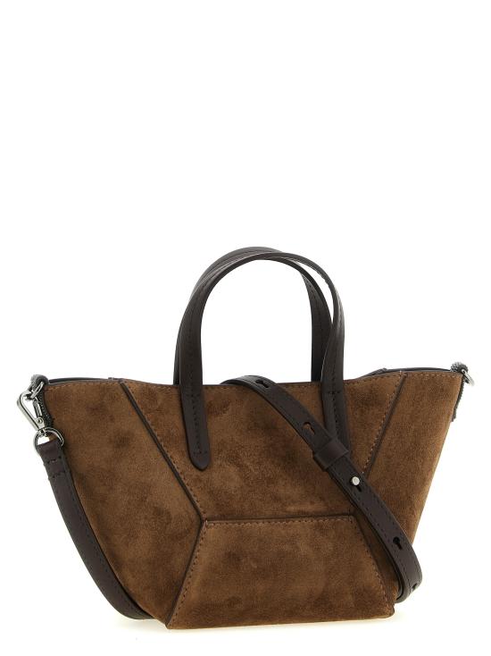 26FW 브루넬로 쿠치넬리 스웨이드 BC Duo 미니 백 MBDLD2675C9773 Brown - BRUNELLO CUCINELLI