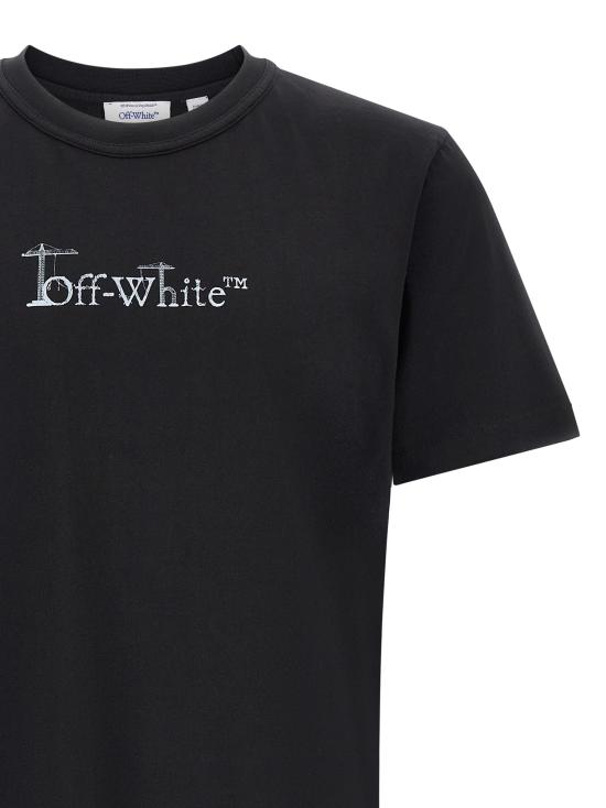 26FW 오프화이트 반팔 티셔츠 OMAA16MF26JER00D00001001 Black - OFF WHITE