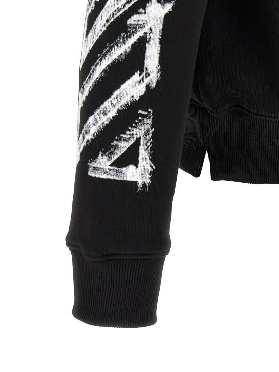 26FW 오프화이트 후드 티셔츠 OMBB085F26FLE00L00001001 Black - OFF WHITE