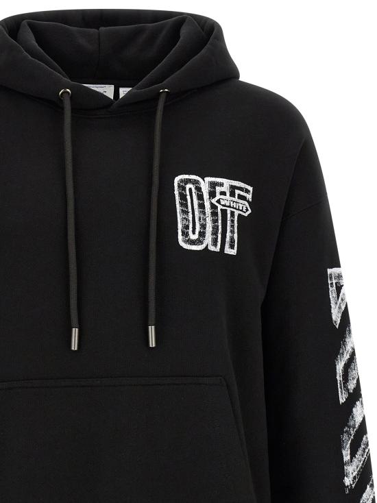 26FW 오프화이트 후드 티셔츠 OMBB085F26FLE00L00001001 Black - OFF WHITE