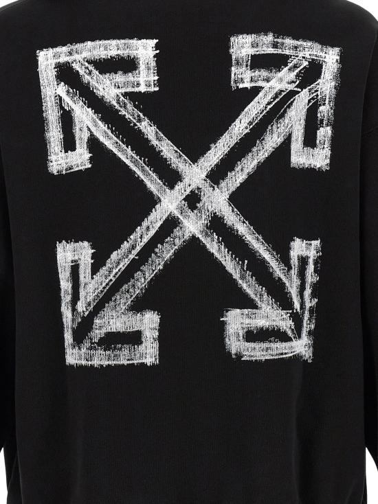 26FW 오프화이트 후드 티셔츠 OMBB085F26FLE00L00001001 Black - OFF WHITE