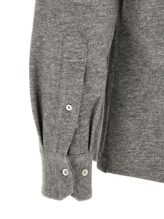 26FW 브루넬로 쿠치넬리 스냅 버튼 포켓 셔츠 MM840KC01C8469 Gray - BRUNELLO CUCINELLI