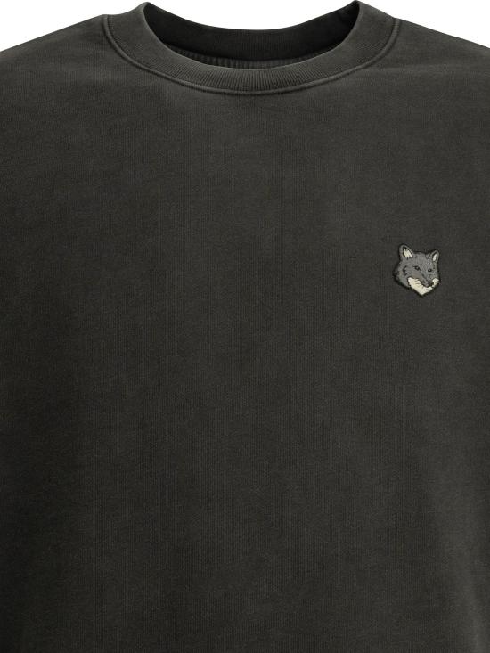 26FW 메종키츠네 긴팔 티셔츠 폭스 헤드 페이드 스웨트셔츠 블랙 - MAISON KITSUNE