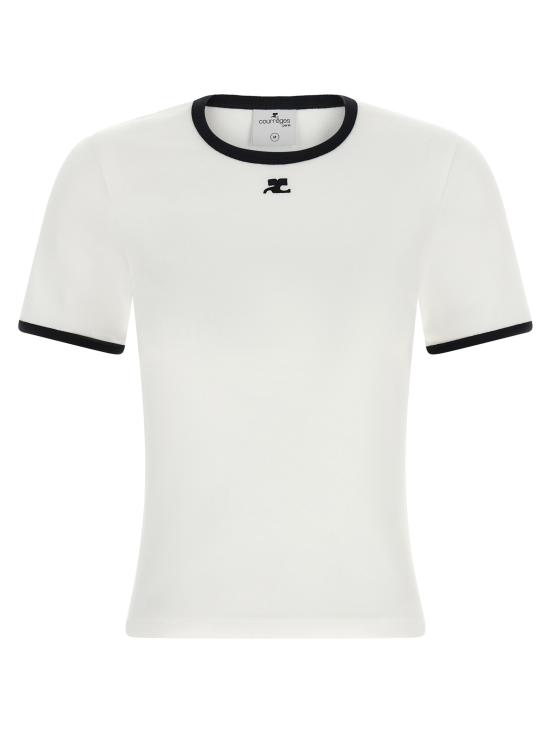 26FW 쿠레쥬 반팔 티셔츠 VESJTS017JS00700098 White Black