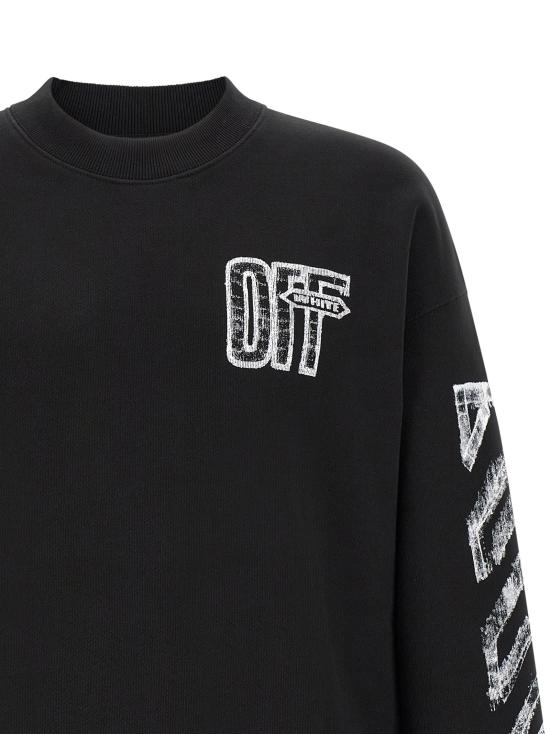 26FW 오프화이트 긴팔 티셔츠 OMBA054F26FLE00700001001 Black - OFF WHITE