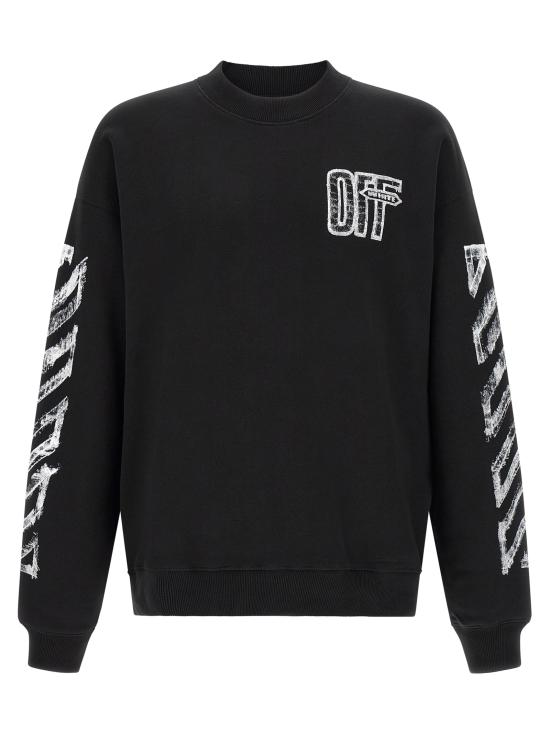 26FW 오프화이트 긴팔 티셔츠 OMBA054F26FLE00700001001 Black