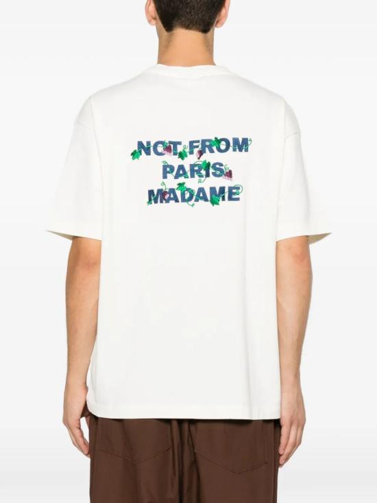 26FW 드롤드무슈 반팔 티셔츠 L TS327 CO248 OW OW OFF WHITE - DROLE DE MONSIEUR
