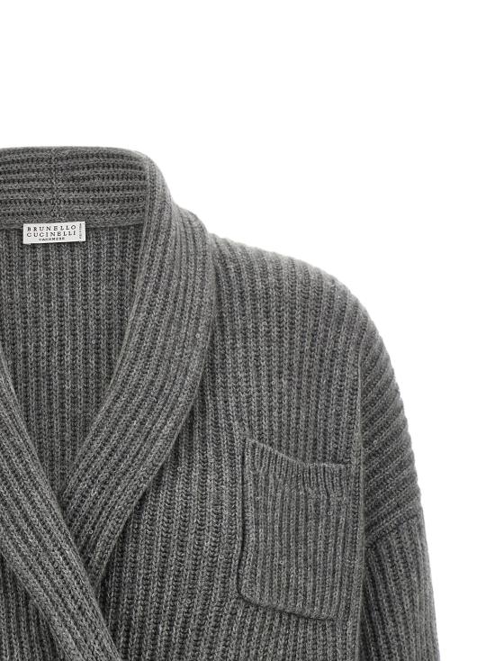 26FW 브루넬로 쿠치넬리 가디건 M71544306CJ074 Gray - BRUNELLO CUCINELLI