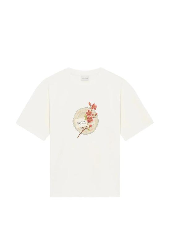 26FW 드롤드무슈 반팔 티셔츠 L TS329 CO248 OW OW OFF WHITE