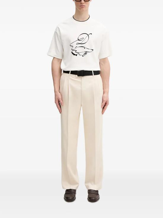 26FW 드롤드무슈 반팔 티셔츠 L TS332 CO002 OW OW OFF WHITE - DROLE DE MONSIEUR