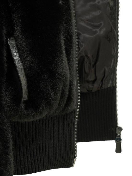26FW 핑코 무스탕 재킷 & 코트 재킷 및 코트 블랙 - PINKO