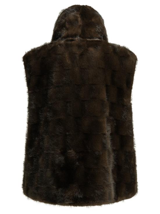 26FW 핑코 무스탕 재킷 & 코트 재킷 및 코트 브라운 - PINKO