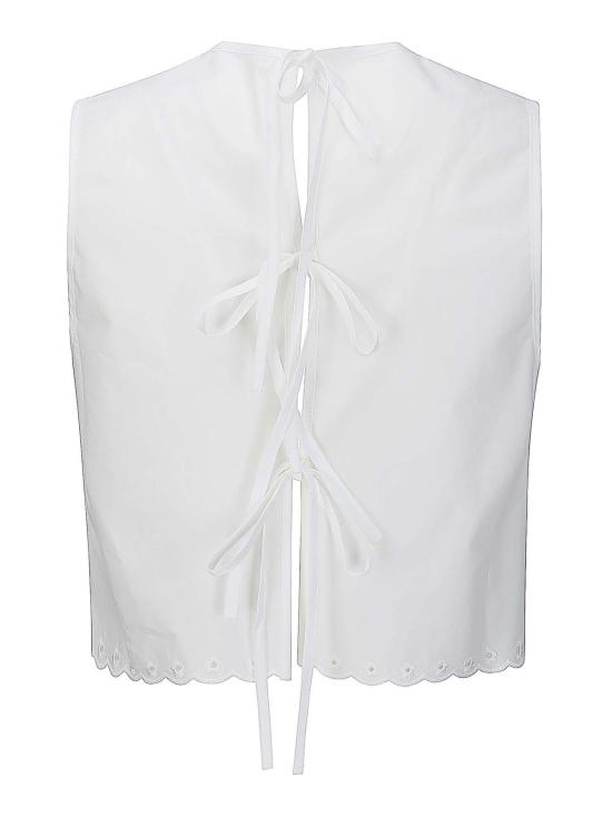 26SS 세실리아 반센 민소매 티셔츠 126RTW11018WHITE - CECILIE BAHNSEN