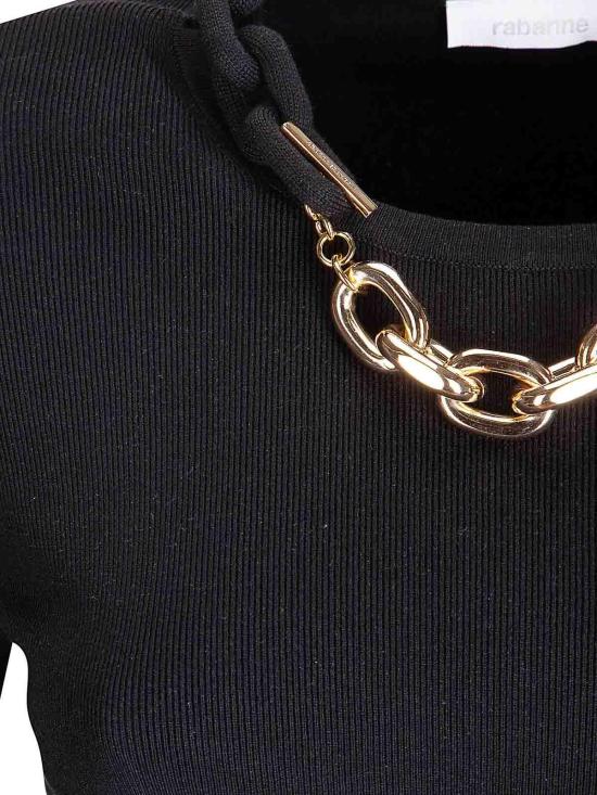 26SS 파코라반 롱 원피스 26PMRO252ML0308P001 Black - PACO RABANNE