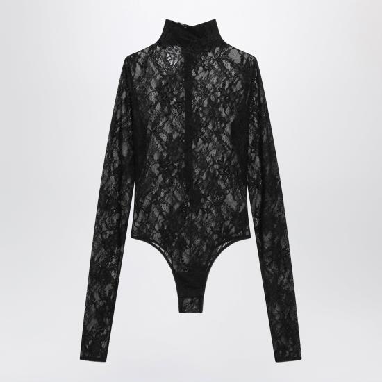 26FW 안다마네 바디수트 티셔츠 T200736ATJP200 Black