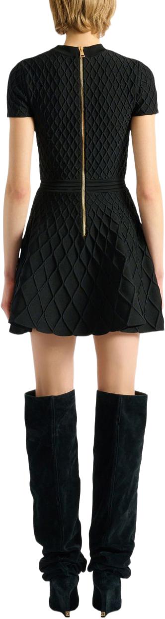 26FW 발망 숏 원피스 HF1R7520KK200PA BLACK - BALMAIN