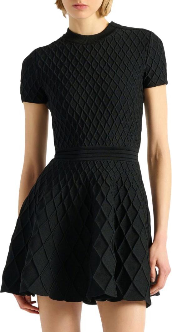 26FW 발망 숏 원피스 HF1R7520KK200PA BLACK - BALMAIN