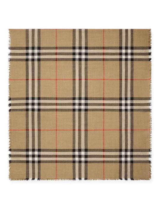 26FW 버버리 리버시블 체크 울 실크 스카프 8116748 BROWN
