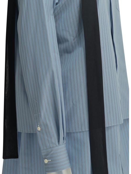26FW 사카이 원피스 짧은 셔츠  연한 파란색 - SACAI