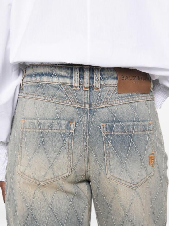 26FW 발망 데님 팬츠 HF1MI052DF796FC LICHTBLUE - BALMAIN