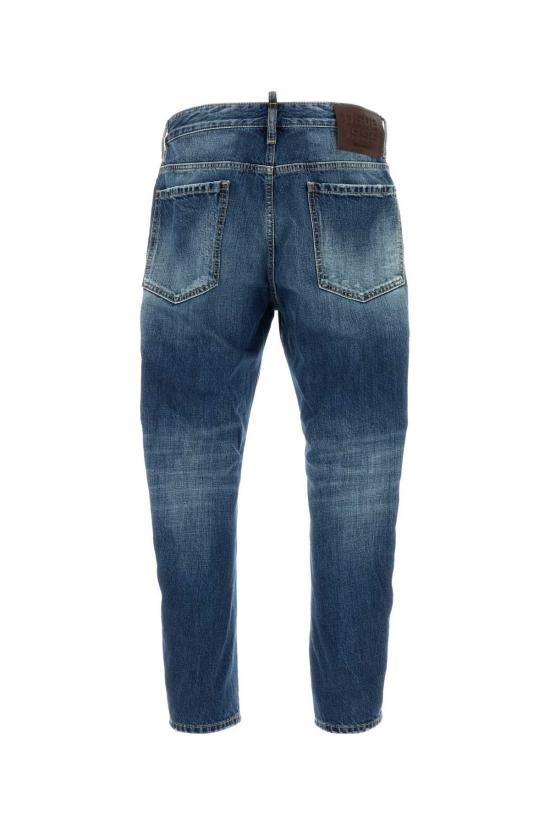  디스퀘어드2 데님 팬츠 Dsquared2 Exterior: 코튼 진 네이비 블루 - DSQUARED2