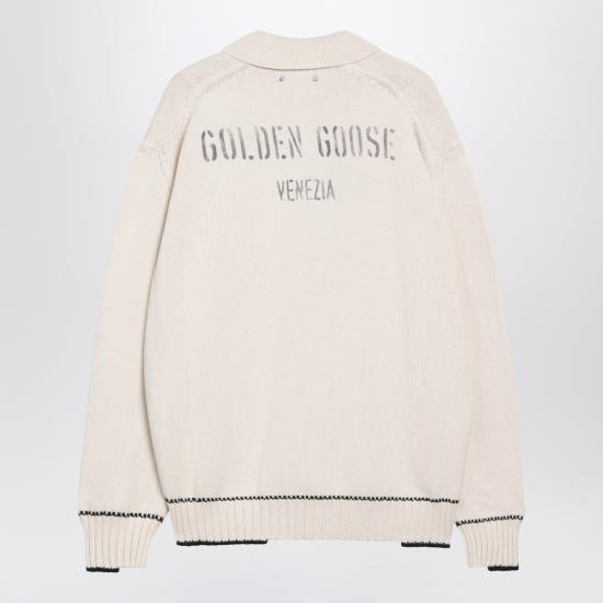 26FW 골든구스 폴로 티셔츠 GMP02822P002674 White - GOLDEN GOOSE