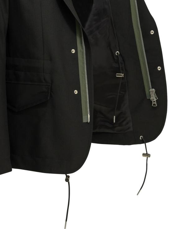 26FW 사카이 자켓 X 나일론 재킷 및 코트 블랙 - SACAI