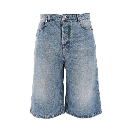 26SS 아미 코튼 라지 핏 버뮤다 쇼츠 HSO838DE0046 Blue