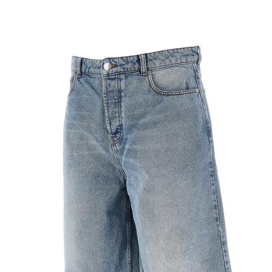 26SS 아미 코튼 라지 핏 버뮤다 쇼츠 HSO838DE0046 Blue - AMI