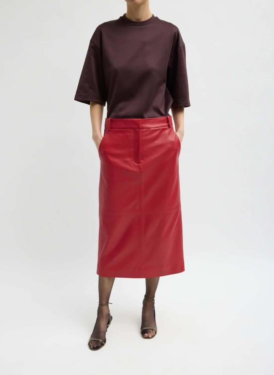  티비 반팔 티셔츠 T000AK7741 BROWN - TIBI