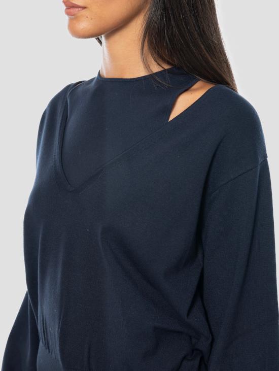 26FW 막스마라 스웨터 Maglia Blu의 Coordinato Maglia a V e 탑 스마니카토 - MAX MARA