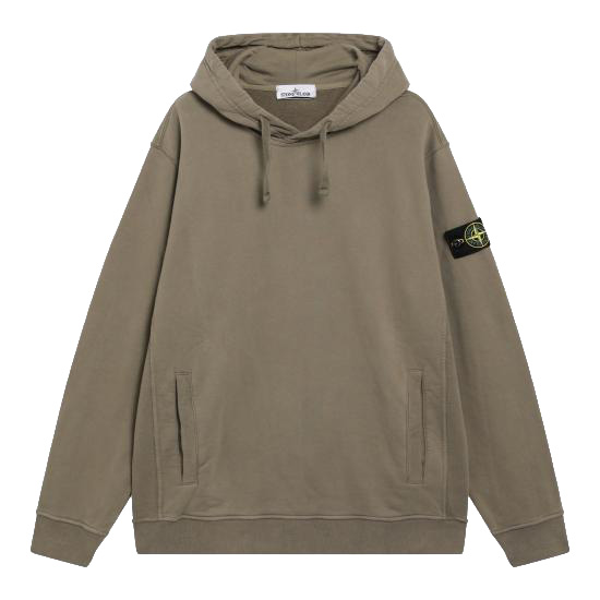 26FW 스톤 아일랜드 브러시드 오가닉 코튼 플리스 후드 스웨트셔츠 브러시드 오가닉 코튼 플리스 후드 스웨트셔츠 S156100048S0A20 Green