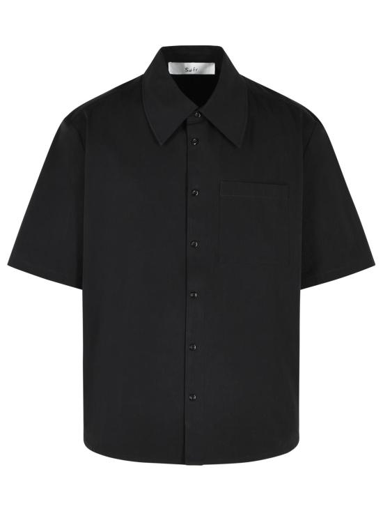 26SS 세퍼 반팔 셔츠 MSS26WAYLONBLABLACK FINE POPLIN