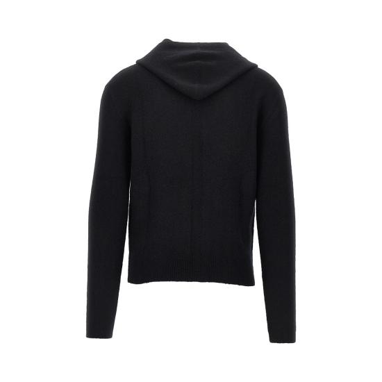 26FW 릭 오웬스 집업 니트 RR02F4679KWSF Black - RICK OWENS