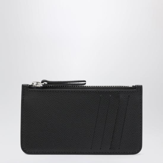 26FW 마르지엘라 보빈 레더 지퍼 카드 홀더 SA1VX0008P4745 Black - MAISON MARGIELA